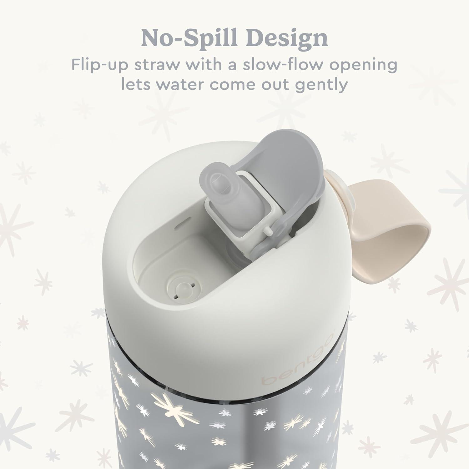 imageBentgo Kids Water Bottle Whimsy ampamp Wonder Collection  LeakProof Durable Tritan 15 oz Cup for KidsToddlers 3 FlipUp SafeSip Straw for School Sports Daycare Camp ampamp More Starry Sprinkle
