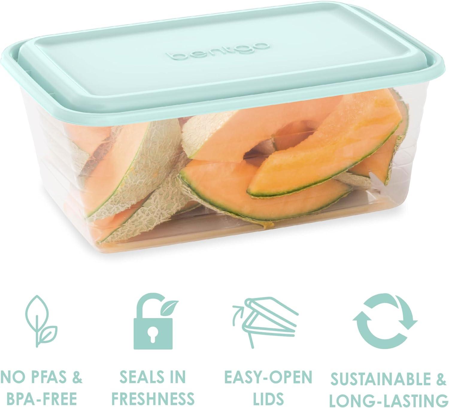 imageBentgo Prep  20Piece DeepDish Storage Containers ExtraLarge 8Cup Capacity for Meal Prep ampamp Leftovers Reusable PFAS ampamp BPAFree Durable Microwave Freezer ampamp Dishwasher Safe Aqua Splash