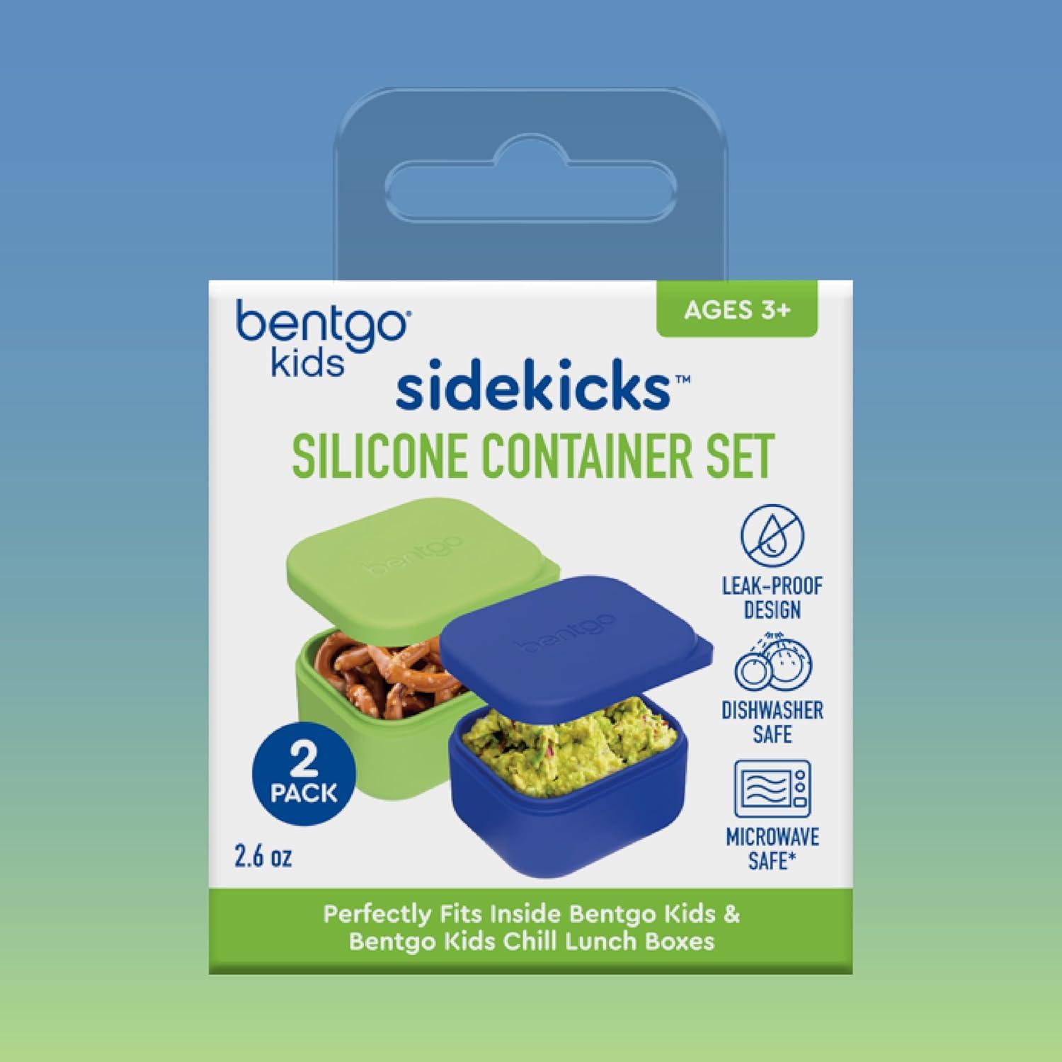 imageBentgo Sidekicks 2Pack Silicone Container Set  Dipping Sauce Cups for Condiments ampamp Small Snacks Reusable Durable ampamp LeakProof Liquid Storage Salad Dressing Container  26 oz Blue ampamp GreenBlue  Green