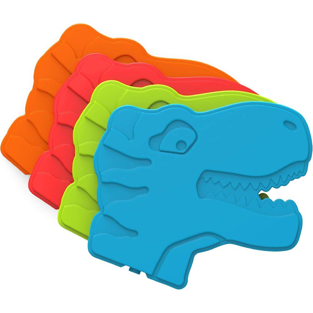 imageBentgo Buddies Reusable Ice Packs  Slim for Lunch Boxes Bags and Coolers Multicolored 4Pack UnicornDinosaur