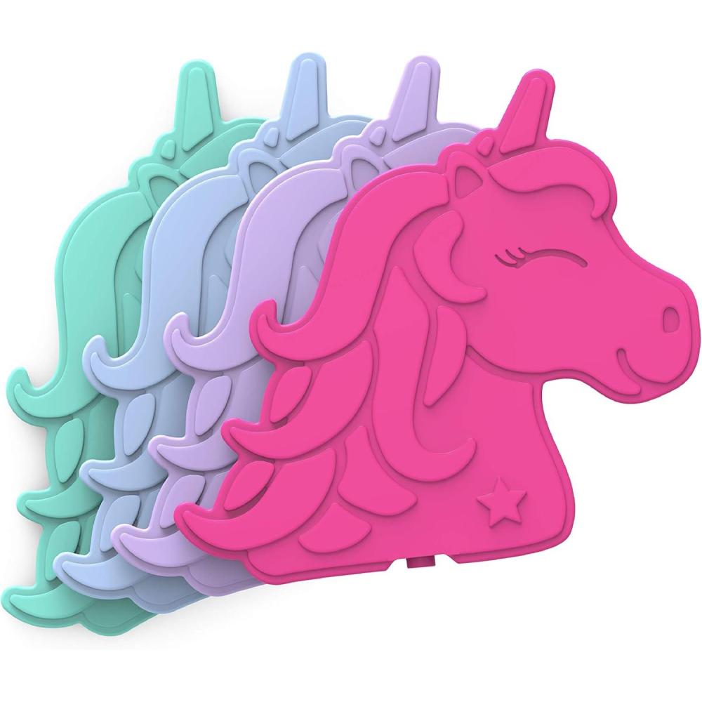 imageBentgo Buddies Reusable Ice Packs  Slim for Lunch Boxes Bags and Coolers Multicolored 4Pack UnicornUnicorn