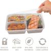 imageBentgo 20Piece Lightweight Durable Reusable BPAFree 3Compartment Containers  Microwave Freezer Dishwasher Safe  SilverStone Gray