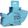 imageBentgo Buddies Reusable Ice Packs  Slim for Lunch Boxes Bags and Coolers Multicolored 4Pack UnicornShark