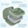 imageBentgo Chill Max LeakProof XL Lunch Box  Included Ice Pack Keeps Food Cold 5Cup Capacity for Ages 8 3 or 4 Compartment Bento Box BPAFree Dishwasher Safe Pink Cloud ampamp BlushClay Green  Gray