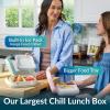 imageBentgo Chill Max LeakProof XL Lunch Box  Included Ice Pack Keeps Food Cold 5Cup Capacity for Ages 8 3 or 4 Compartment Bento Box BPAFree Dishwasher Safe Pink Cloud ampamp BlushBone  Glacier Blue