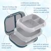 imageBentgo Chill Max LeakProof XL Lunch Box  Included Ice Pack Keeps Food Cold 5Cup Capacity for Ages 8 3 or 4 Compartment Bento Box BPAFree Dishwasher Safe Pink Cloud ampamp BlushFog  Deep Teal