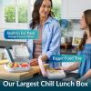imageBentgo Chill Max LeakProof XL Lunch Box  Included Ice Pack Keeps Food Cold 5Cup Capacity for Ages 8 3 or 4 Compartment Bento Box BPAFree Dishwasher Safe Pink Cloud ampamp BlushFog  Deep Teal
