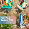 imageBentgo Chill Mini LeakProof Lunch Box  BuiltIn Ice Pack Keeps Food Cold 27Cup Capacity for Snacks or a Sandwich 3 or 4 Compartments PFAS ampamp BPAFree Ideal for Adults ampamp Kids 3 Crisp GraysSeaside Papaya