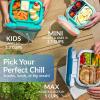 imageBentgo Chill Mini LeakProof Lunch Box  BuiltIn Ice Pack Keeps Food Cold 27Cup Capacity for Snacks or a Sandwich 3 or 4 Compartments PFAS ampamp BPAFree Ideal for Adults ampamp Kids 3 Crisp GraysTide Blues