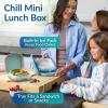 imageBentgo Chill Mini LeakProof Lunch Box  BuiltIn Ice Pack Keeps Food Cold 27Cup Capacity for Snacks or a Sandwich 3 or 4 Compartments PFAS ampamp BPAFree Ideal for Adults ampamp Kids 3 Crisp GraysSeaside Papaya