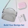 imageBentgo Chill Mini LeakProof Lunch Box  BuiltIn Ice Pack Keeps Food Cold 27Cup Capacity for Snacks or a Sandwich 3 or 4 Compartments PFAS ampamp BPAFree Ideal for Adults ampamp Kids 3 Crisp GraysLilac Mist