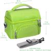 imageBentgo Deluxe Lunch Bag  Durable and Insulated Lunch Tote with Zippered Outer Pocket Internal Mesh Pocket Padded ampamp Adjustable Straps ampamp 2Way Zippers  Fits Most Lunch Boxes White MarbleGreen