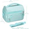 imageBentgo Deluxe Lunch Bag  Durable and Insulated Lunch Tote with Zippered Outer Pocket Internal Mesh Pocket Padded ampamp Adjustable Straps ampamp 2Way Zippers  Fits Most Lunch Boxes White MarbleCoastal Aqua