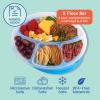 imageBentgo Easyboxes 4Compartment Oval Containers  Patented Design 8Piece Set 4 Trays ampamp 4 Fitted Lids Seal in Freshness Reusable Food Storage ampamp Meal Prep BPAFree Containers ClassicClassic