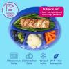 imageBentgo Easyboxes 4Compartment Oval Containers  Patented Design 8Piece Set 4 Trays ampamp 4 Fitted Lids Seal in Freshness Reusable Food Storage ampamp Meal Prep BPAFree Containers ClassicJewel Brights