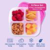 imageBentgo Easyboxes 4Compartment Snack Containers  8Piece Set with 4 Trays ampamp 4 CustomFit Lids to Seal in Freshness  Reusable Food Storage ampamp Meal Prep Bento BPAFree Containers Jewel BrightsBrights