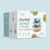 imageBentgo Glass LeakProof Food Storage Set  4Piece Glass Containers with BPAFree Airtight Lids Reusable ampamp Durable for Leftovers ampamp Meal Prep  Microwave Freezer Oven ampamp Dishwasher Safe Soft Aqua6Piece Set Soft Aqua