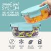 imageBentgo Glass LeakProof Food Storage Set  4Piece Glass Containers with BPAFree Airtight Lids Reusable ampamp Durable for Leftovers ampamp Meal Prep  Microwave Freezer Oven ampamp Dishwasher Safe Soft Aqua6Piece Set Soft Aqua