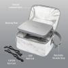 imageBentgo Heat  Electric Lunch Bag ampamp Food Warmer for Reheating Meals in Car at Work ampamp More  Heated Lunch Box Warmer for Adults Students ampamp Shift Workers 12V24V Auto ampamp 120V Wall Cords SandWhite Marble