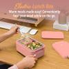 imageBentgo Heat  Electric Lunch Box  Portable Food Warmer for Adults Heated Lunch Box for Work Travel School ampamp On the Go Plug Into Wall or Car Ideal for Ages 14 12V24V ampamp 120V Cords Pink SpicePink Spice