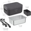 imageBentgo Heat  Electric Lunch Box  Portable Food Warmer for Adults Heated Lunch Box for Work Travel School ampamp On the Go Plug Into Wall or Car Ideal for Ages 14 12V24V ampamp 120V Cords Pink SpiceObsidian