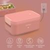 imageBentgo Heat  Electric Lunch Box  Portable Food Warmer for Adults Heated Lunch Box for Work Travel School ampamp On the Go Plug Into Wall or Car Ideal for Ages 14 12V24V ampamp 120V Cords Pink SpicePink Spice
