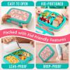 imageBentgo Kids 5Compartment LeakProof BentoStyle Lunch Box Whimsy ampamp Wonder Collection  Ideal for Ages 37 DropProof ampamp Durable Dishwasher Safe ampamp PFAS ampamp BPAFree Materials WavyLlamas