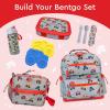 imageBentgo Kids 5Compartment LeakProof BentoStyle Lunch Box Whimsy ampamp Wonder Collection  Ideal for Ages 37 DropProof ampamp Durable Dishwasher Safe ampamp PFAS ampamp BPAFree Materials WavyTrucks