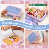 imageBentgo Kids 5Compartment LeakProof BentoStyle Lunch Box Whimsy ampamp Wonder Collection  Ideal for Ages 37 DropProof ampamp Durable Dishwasher Safe ampamp PFAS ampamp BPAFree Materials WavyLavender Galaxy