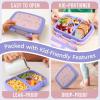 imageBentgo Kids 5Compartment LeakProof BentoStyle Lunch Box Whimsy ampamp Wonder Collection  Ideal for Ages 37 DropProof ampamp Durable Dishwasher Safe ampamp PFAS ampamp BPAFree Materials WavyCarousel Unicorns