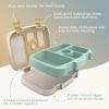 imageBentgo Kids 5Compartment LeakProof BentoStyle Lunch Box Whimsy ampamp Wonder Collection  Ideal for Ages 37 DropProof ampamp Durable Dishwasher Safe ampamp PFAS ampamp BPAFree Materials WavyWavy