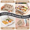 imageBentgo Kids 5Compartment LeakProof BentoStyle Lunch Box Whimsy ampamp Wonder Collection  Ideal for Ages 37 DropProof ampamp Durable Dishwasher Safe ampamp PFAS ampamp BPAFree Materials WavySpots  Dots