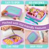 imageBentgo Kids 5Compartment LeakProof BentoStyle Lunch Box Whimsy ampamp Wonder Collection  Ideal for Ages 37 DropProof ampamp Durable Dishwasher Safe ampamp PFAS ampamp BPAFree Materials WavyMermaid Scales