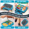 imageBentgo Kids 5Compartment LeakProof BentoStyle Lunch Box Whimsy ampamp Wonder Collection  Ideal for Ages 37 DropProof ampamp Durable Dishwasher Safe ampamp PFAS ampamp BPAFree Materials WavyDinosaur