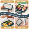 imageBentgo Kids 5Compartment LeakProof BentoStyle Lunch Box Whimsy ampamp Wonder Collection  Ideal for Ages 37 DropProof ampamp Durable Dishwasher Safe ampamp PFAS ampamp BPAFree Materials WavyFriendly Skies