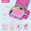 imageBentgo Kids Lunch Bag Whimsy ampamp Wonder Collection  Durable DoubleInsulated Lunch Bag for Kids 3 Holds Lunch BoxWater BottleSnacks WaterResistant Fabric ampamp Zip Pockets Starry SprinkleRainbows  Butterflies