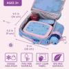 imageBentgo Kids Lunch Bag Whimsy ampamp Wonder Collection  Durable DoubleInsulated Lunch Bag for Kids 3 Holds Lunch BoxWater BottleSnacks WaterResistant Fabric ampamp Zip Pockets Starry SprinkleLavender Galaxy