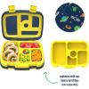 imageBentgo Kids Prints Tray with Transparent Cover  Reusable BPAFree 5Compartment Meal Prep Container with BuiltIn Portion Control for Healthy Meals At Home ampamp On the Go SafariSpace
