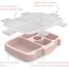 imageBentgo Kids Prints Tray with Transparent Cover  Reusable BPAFree 5Compartment Meal Prep Container with BuiltIn Portion Control for Healthy Meals At Home ampamp On the Go SafariNature Adventure