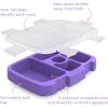 imageBentgo Kids Prints Tray with Transparent Cover  Reusable BPAFree 5Compartment Meal Prep Container with BuiltIn Portion Control for Healthy Meals At Home ampamp On the Go SafariMermaids in the Sea