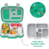 imageBentgo Kids Prints Tray with Transparent Cover  Reusable BPAFree 5Compartment Meal Prep Container with BuiltIn Portion Control for Healthy Meals At Home ampamp On the Go SafariBug Buddies