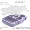 imageBentgo Kids Prints Tray with Transparent Cover  Reusable BPAFree 5Compartment Meal Prep Container with BuiltIn Portion Control for Healthy Meals At Home ampamp On the Go SafariUnicorn