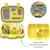 imageBentgo Kids Prints Tray with Transparent Cover  Reusable BPAFree 5Compartment Meal Prep Container with BuiltIn Portion Control for Healthy Meals At Home ampamp On the Go SafariConstruction Trucks