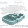 imageBentgo Kids Prints Tray with Transparent Cover  Reusable BPAFree 5Compartment Meal Prep Container with BuiltIn Portion Control for Healthy Meals At Home ampamp On the Go SafariSea Life