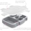 imageBentgo Kids Prints Tray with Transparent Cover  Reusable BPAFree 5Compartment Meal Prep Container with BuiltIn Portion Control for Healthy Meals At Home ampamp On the Go SafariPuppy Love