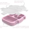 imageBentgo Kids Prints Tray with Transparent Cover  Reusable BPAFree 5Compartment Meal Prep Container with BuiltIn Portion Control for Healthy Meals At Home ampamp On the Go SafariLavender Galaxy