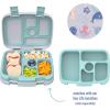 imageBentgo Kids Prints Tray with Transparent Cover  Reusable BPAFree 5Compartment Meal Prep Container with BuiltIn Portion Control for Healthy Meals At Home ampamp On the Go SafariSea Life