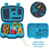 imageBentgo Kids Prints Tray with Transparent Cover  Reusable BPAFree 5Compartment Meal Prep Container with BuiltIn Portion Control for Healthy Meals At Home ampamp On the Go SafariDinosaur