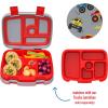 imageBentgo Kids Prints Tray with Transparent Cover  Reusable BPAFree 5Compartment Meal Prep Container with BuiltIn Portion Control for Healthy Meals At Home ampamp On the Go SafariTrucks
