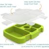 imageBentgo Kids Prints Tray with Transparent Cover  Reusable BPAFree 5Compartment Meal Prep Container with BuiltIn Portion Control for Healthy Meals At Home ampamp On the Go SafariSubmarines